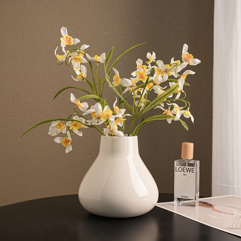 Ceramic Round Belly French High Sense Decorative Household Vases