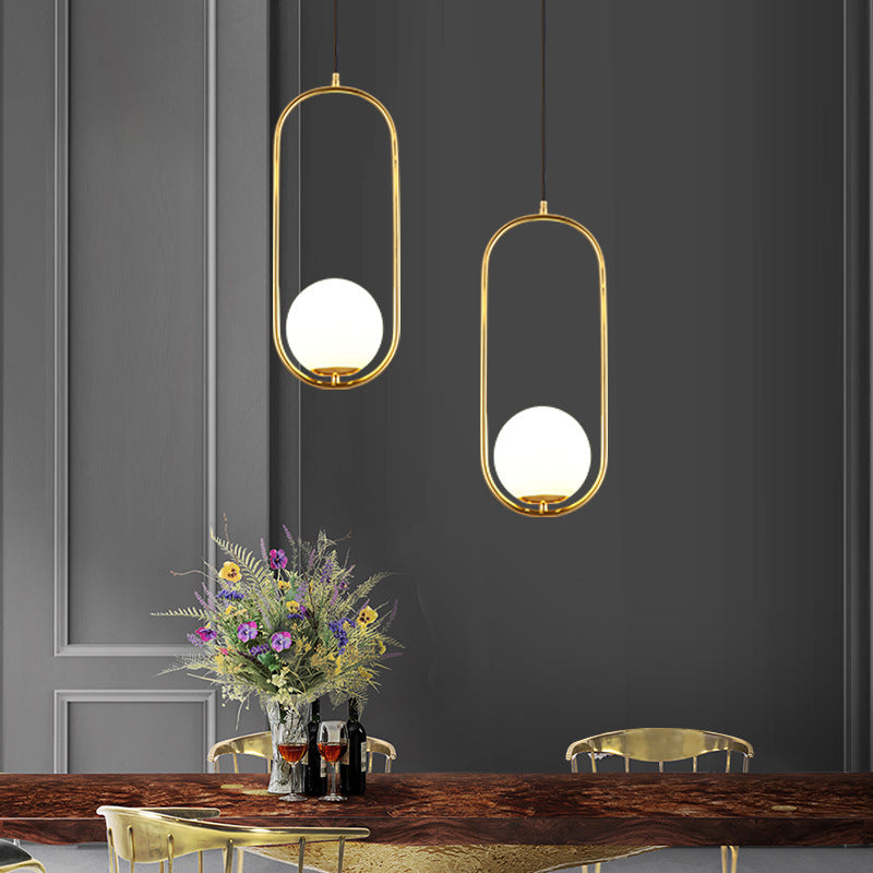 Bedside golden glass ball lamps